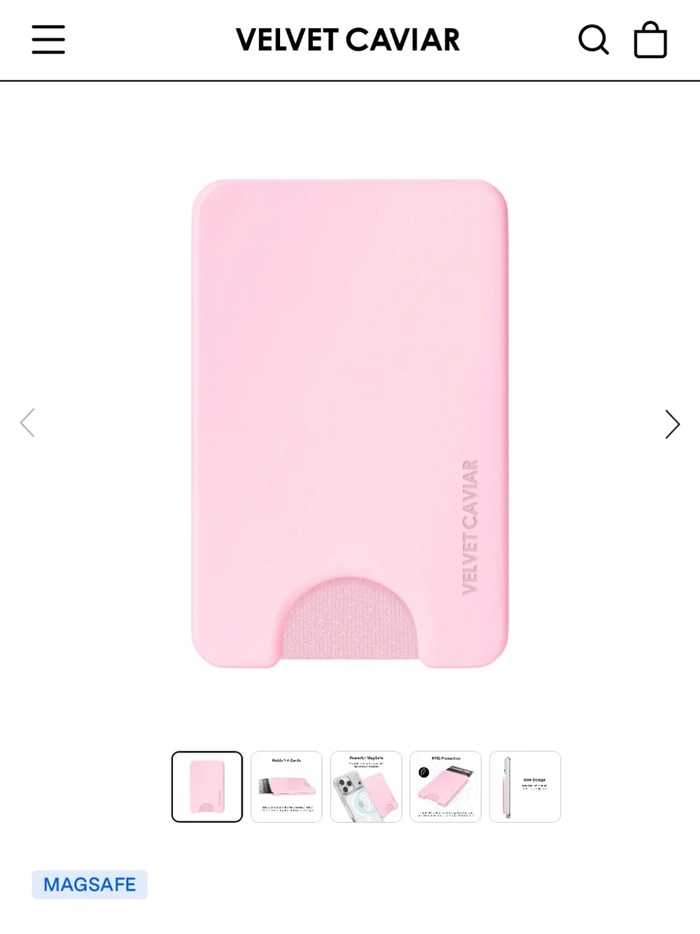 Velvet Caviar - strawberry milk case